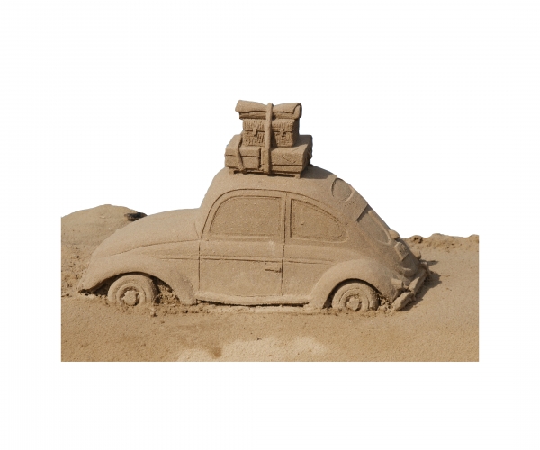 Creation of sand car in water: Step 1